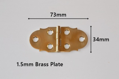 Decorative Solid Brass Strap Hinges (pair)